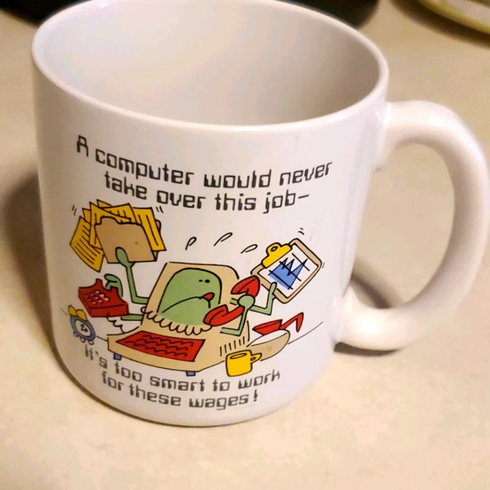 American Greetings computer smart coffee mug